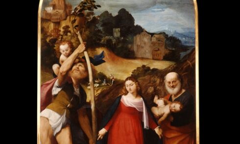 San Cristoforo e san Giuseppe accompagnano la Madonna