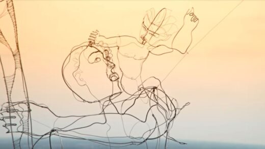 San Cristoforo e Bambino in filo di ferro