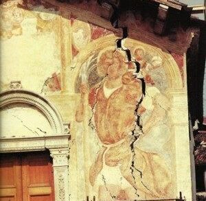 San Cristoforo con grande crepa
