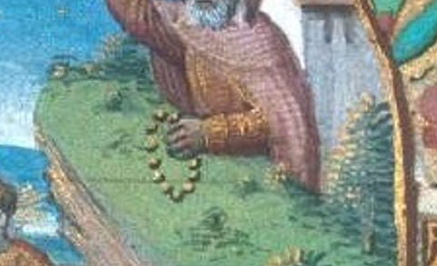 Eremita di san Cristoforo con lanterna e rosario