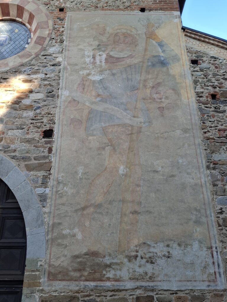 Immagine sbiadita di san Cristoforo