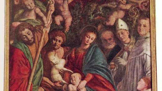 Madonna con san Cristoforo in primo piano