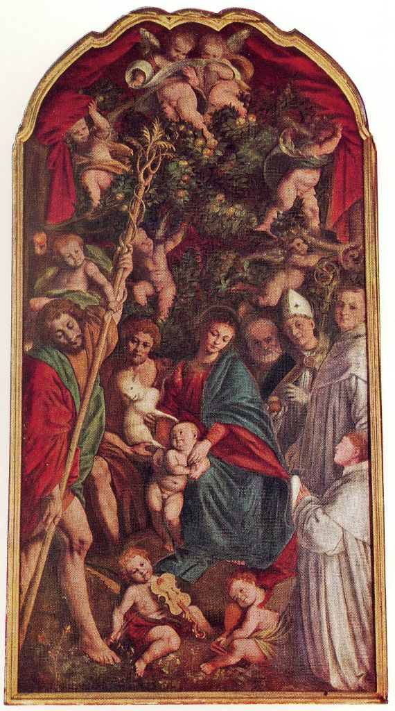 Madonna con san Cristoforo in primo piano