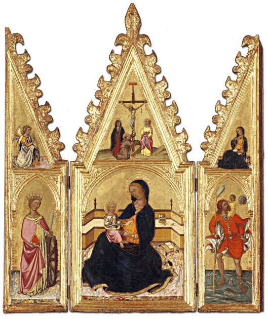 Trittico con san Cristoforo