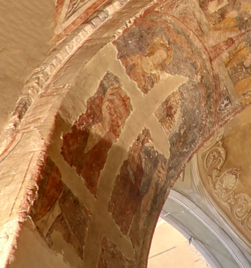 San Cristoforo nell'arcone molto rovinato