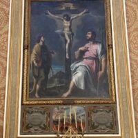 San Cristoforo gigantesco in ginocchio senza Bambino