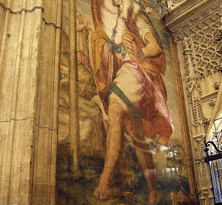 Enorme colossale san Cristoforo