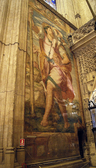 Enorme colossale san Cristoforo