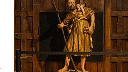 Statua di san Cristoforo con Bambino