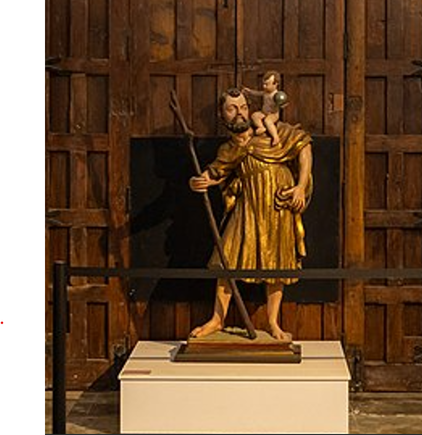 Statua di san Cristoforo con Bambino