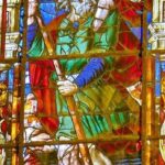 vetrata con vecchio san Critsoforo