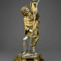 Reliquiario del santo d'argento con Bambino