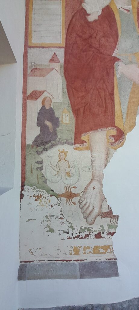 San Cristoforo con eremita sirena e crostaceo