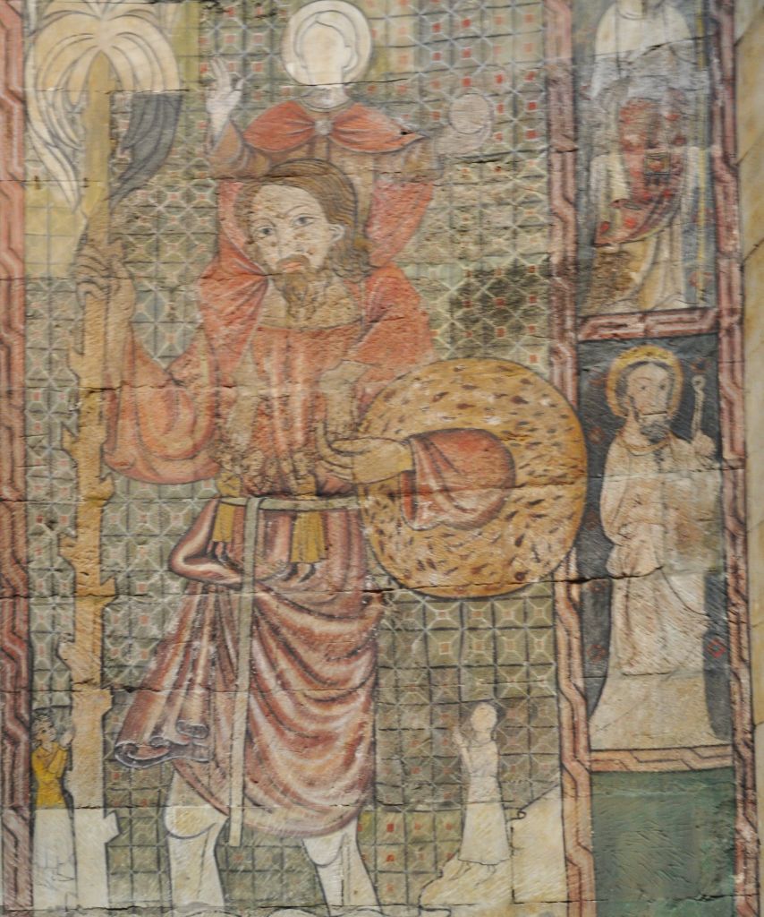 San Cristoforo con macina e pellegrini