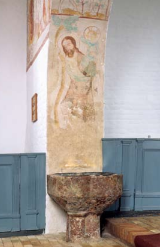 San Cristoforo sopra fonte battesimale