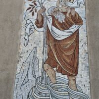mosaico di san Cristoforo con Bambino