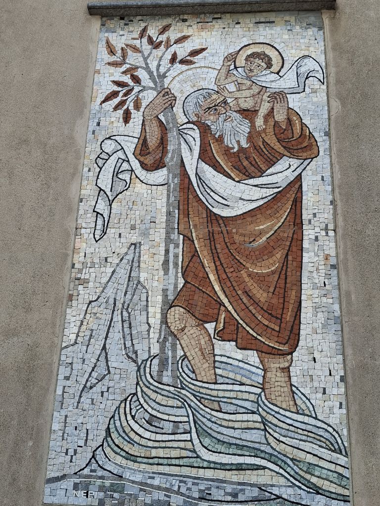 mosaico di san Cristoforo con Bambino