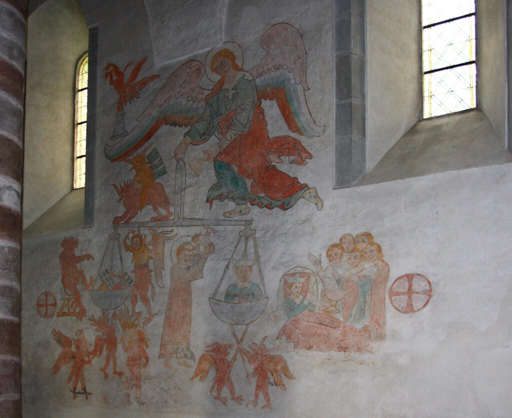 San Michele pesa l'anima dell'imperatore Enrico
