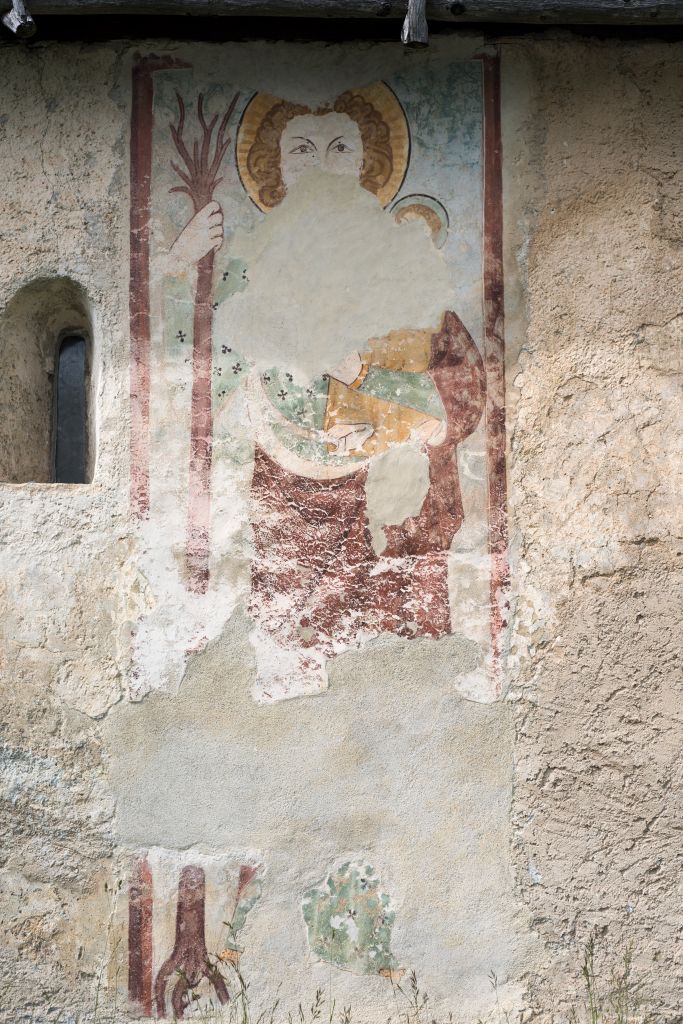 San Cristoforo con Bambino in braccio e mano sul cuore